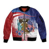 United States 4th Of July Sleeve Zip Bomber Jacket 250th Anniversary Liberty Bell - Wonder Print Shop