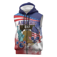 United States 4th Of July Sleeveless Zip Hoodie 250th Anniversary Liberty Bell - Wonder Print Shop
