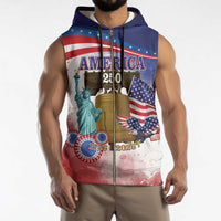 United States 4th Of July Sleeveless Zip Hoodie 250th Anniversary Liberty Bell - Wonder Print Shop