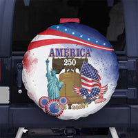United States 4th Of July Spare Tire Cover 250th Anniversary Liberty Bell - Wonder Print Shop