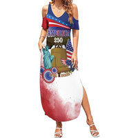 United States 4th Of July Summer Maxi Dress 250th Anniversary Liberty Bell - Wonder Print Shop