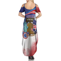 United States 4th Of July Summer Maxi Dress 250th Anniversary Liberty Bell - Wonder Print Shop