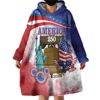 United States 4th Of July Wearable Blanket Hoodie 250th Anniversary Liberty Bell - Wonder Print Shop