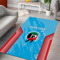 Custom Kuwait Cricket Area Rug Go Champions Grunge Style - Wonder Print Shop