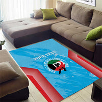 Custom Kuwait Cricket Area Rug Go Champions Grunge Style - Wonder Print Shop