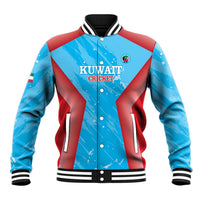Custom Kuwait Cricket Baseball Jacket Go Champions Grunge Style - Wonder Print Shop