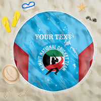 Custom Kuwait Cricket Beach Blanket Go Champions Grunge Style - Wonder Print Shop