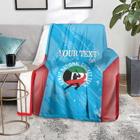 Custom Kuwait Cricket Blanket Go Champions Grunge Style