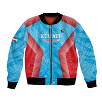 Custom Kuwait Cricket Bomber Jacket Go Champions Grunge Style - Wonder Print Shop