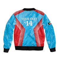 Custom Kuwait Cricket Bomber Jacket Go Champions Grunge Style - Wonder Print Shop