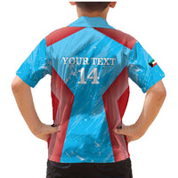 Custom Kuwait Cricket Family Matching Mermaid Dress and Hawaiian Shirt Go Champions Grunge Style - Wonder Print Shop