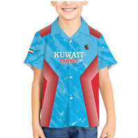 Custom Kuwait Cricket Family Matching Mermaid Dress and Hawaiian Shirt Go Champions Grunge Style - Wonder Print Shop