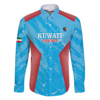 Custom Kuwait Cricket Family Matching Off The Shoulder Long Sleeve Dress and Hawaiian Shirt Go Champions Grunge Style - Wonder Print Shop