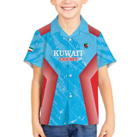 Custom Kuwait Cricket Kid Hawaiian Shirt Go Champions Grunge Style - Wonder Print Shop