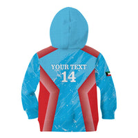 Custom Kuwait Cricket Kid Hoodie Go Champions Grunge Style - Wonder Print Shop