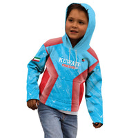Custom Kuwait Cricket Kid Hoodie Go Champions Grunge Style - Wonder Print Shop
