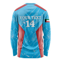 Custom Kuwait Cricket Long Sleeve Shirt Go Champions Grunge Style - Wonder Print Shop