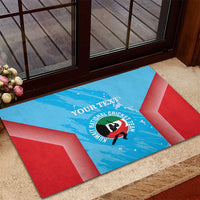 Custom Kuwait Cricket Rubber Doormat Go Champions Grunge Style - Wonder Print Shop
