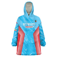 Custom Kuwait Cricket Wearable Blanket Hoodie Go Champions Grunge Style - Wonder Print Shop