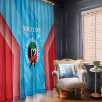 Custom Kuwait Cricket Window Curtain Go Champions Grunge Style - Wonder Print Shop