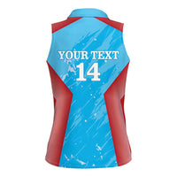 Custom Kuwait Cricket Women Sleeveless Polo Shirt Go Champions Grunge Style - Wonder Print Shop