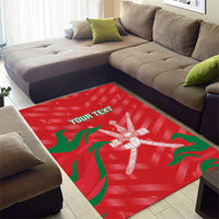 Custom Oman Cricket Area Rug Go Champions Strong Flame Style - Wonder Print Shop