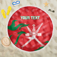 Custom Oman Cricket Beach Blanket Go Champions Strong Flame Style - Wonder Print Shop