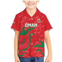 Custom Oman Cricket Family Matching Mermaid Dress and Hawaiian Shirt Go Champions Strong Flame Style - Wonder Print Shop