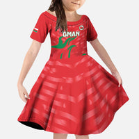 Custom Oman Cricket Family Matching Off The Shoulder Long Sleeve Dress and Hawaiian Shirt Go Champions Strong Flame Style - Wonder Print Shop
