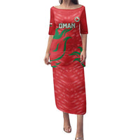 Custom Oman Cricket Family Matching Puletasi and Hawaiian Shirt Go Champions Strong Flame Style - Wonder Print Shop