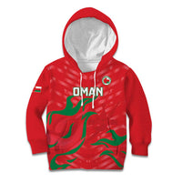 Custom Oman Cricket Kid Hoodie Go Champions Strong Flame Style - Wonder Print Shop