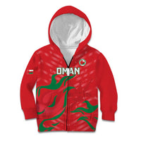Custom Oman Cricket Kid Hoodie Go Champions Strong Flame Style - Wonder Print Shop