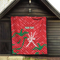 Custom Oman Cricket Quilt Go Champions Strong Flame Style - Wonder Print Shop