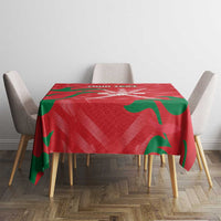 Custom Oman Cricket Tablecloth Go Champions Strong Flame Style - Wonder Print Shop
