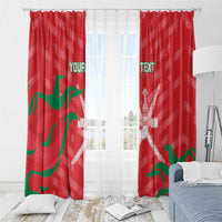 Custom Oman Cricket Window Curtain Go Champions Strong Flame Style - Wonder Print Shop