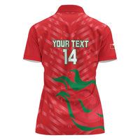 Custom Oman Cricket Women Polo Shirt Go Champions Strong Flame Style - Wonder Print Shop