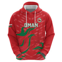 Custom Oman Cricket Zip Hoodie Go Champions Strong Flame Style - Wonder Print Shop