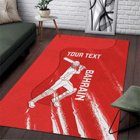 Custom Bahrain Cricket Area Rug Go Champions Grunge Style - Wonder Print Shop