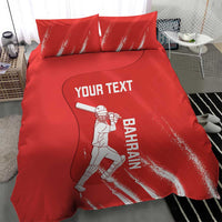 Custom Bahrain Cricket Bedding Set Go Champions Grunge Style - Wonder Print Shop