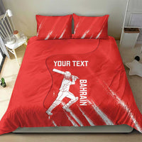 Custom Bahrain Cricket Bedding Set Go Champions Grunge Style - Wonder Print Shop
