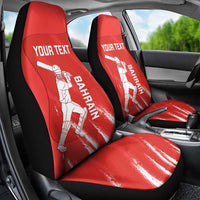 Custom Bahrain Cricket Car Seat Cover Go Champions Grunge Style - Wonder Print Shop