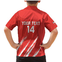 Custom Bahrain Cricket Family Matching Mermaid Dress and Hawaiian Shirt Go Champions Grunge Style - Wonder Print Shop