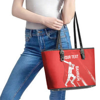 Custom Bahrain Cricket Leather Tote Bag Go Champions Grunge Style - Wonder Print Shop