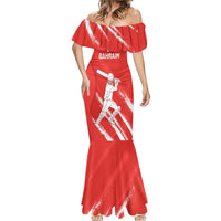 Custom Bahrain Cricket Mermaid Dress Go Champions Grunge Style - Wonder Print Shop