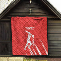 Custom Bahrain Cricket Quilt Go Champions Grunge Style - Wonder Print Shop