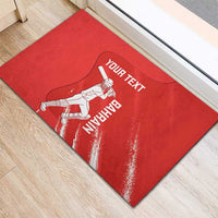 Custom Bahrain Cricket Rubber Doormat Go Champions Grunge Style - Wonder Print Shop