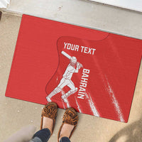 Custom Bahrain Cricket Rubber Doormat Go Champions Grunge Style - Wonder Print Shop