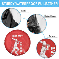 Custom Bahrain Cricket Spare Tire Cover Go Champions Grunge Style - Wonder Print Shop