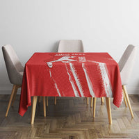 Custom Bahrain Cricket Tablecloth Go Champions Grunge Style - Wonder Print Shop