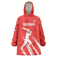 Custom Bahrain Cricket Wearable Blanket Hoodie Go Champions Grunge Style - Wonder Print Shop